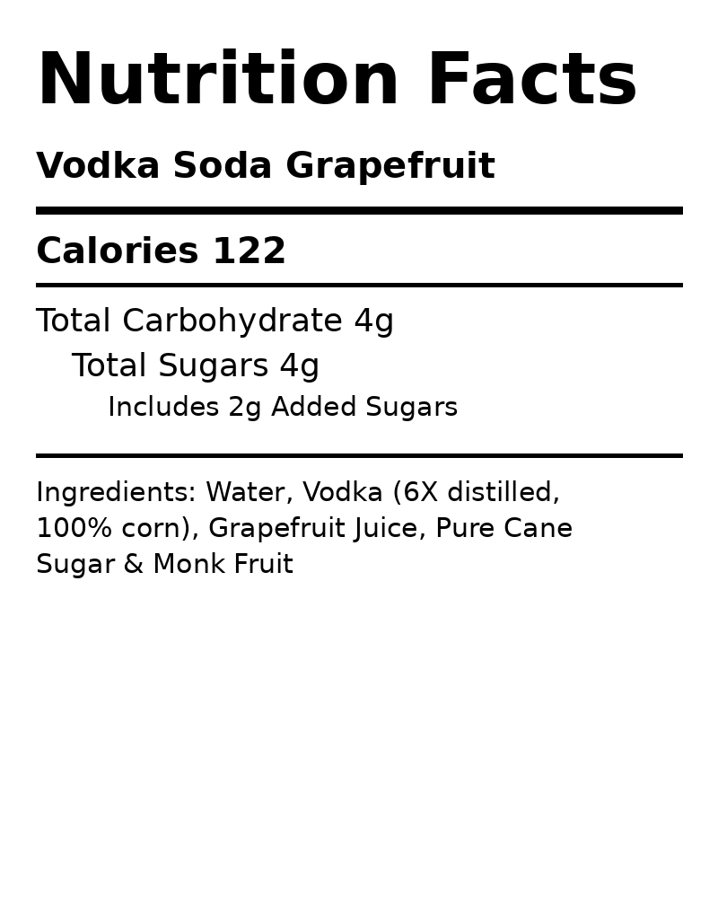 Vodka Soda Grapefruit - 4 Pack