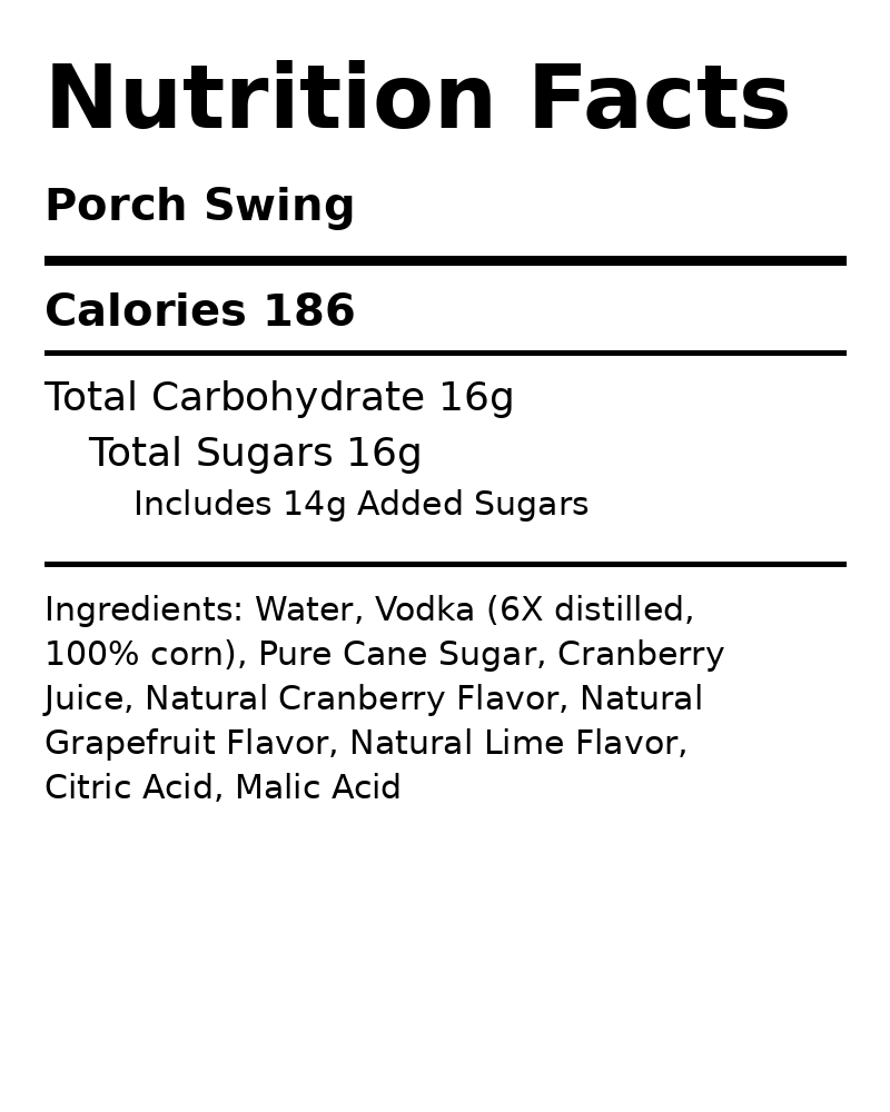 Vodka Sea Breeze (Porch Swing) - 4 Pack