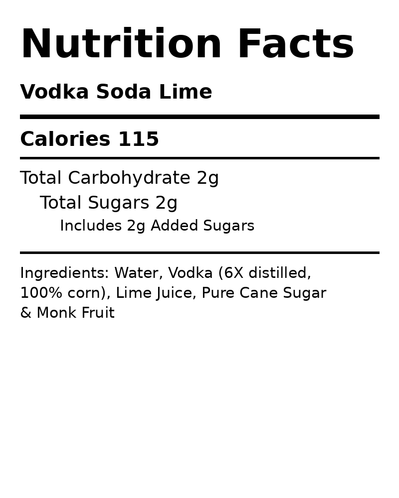 Vodka Soda Lime - 4 Pack